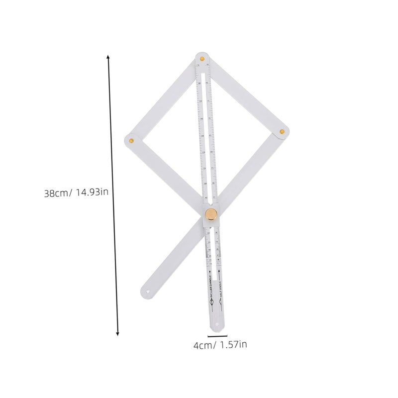 Jojofuny Stainless Steel Woodworking Corner Protractor Ruler for Accurate Angles - Image 2